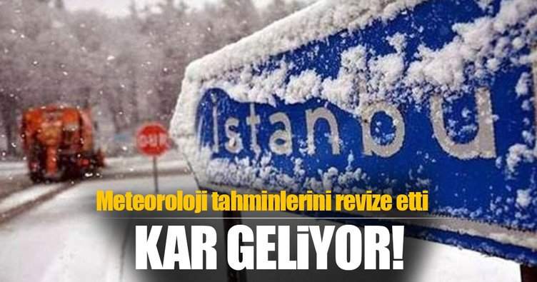 Meteoroloji hava tahminini revize etti! İstanbul'a kar geliyor...