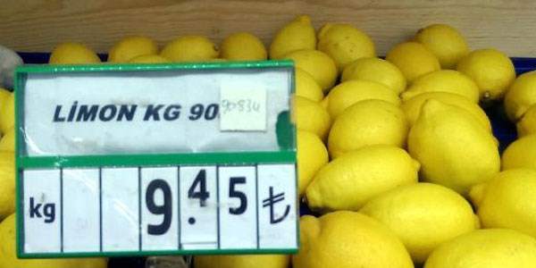 Limonun kilosu 10 lirayı buldu